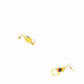 Curve golden plated earring with freshwater pearl by Hikaru Pearl