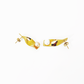 Curve golden plated earring with freshwater pearl by Hikaru Pearl