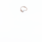 Elegant leaf ring in pink gold tone with dainty pearl and adjustable design by Hikaru Pearl
