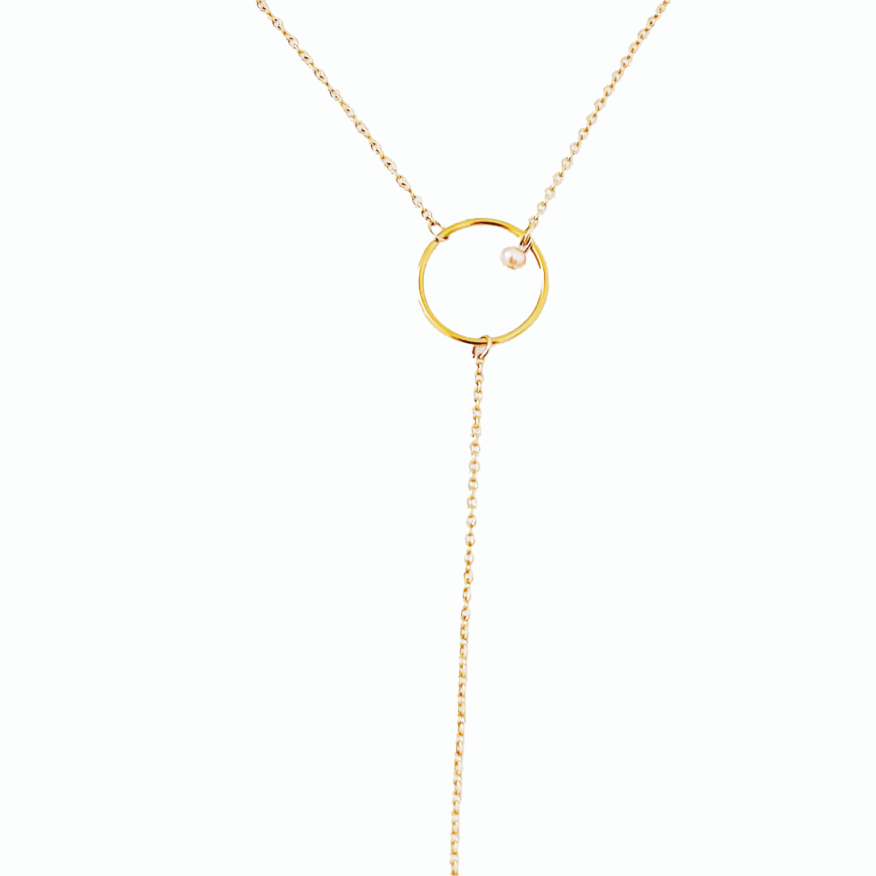 Front and Back Necklace 1 with small pearl by Hikaru Pearl