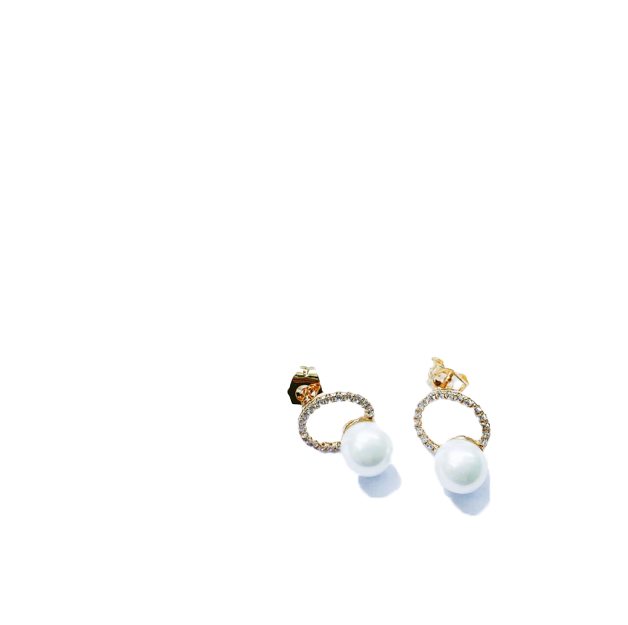 Round Circle Harmonised Earring by Hikaru Pearl