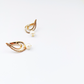 Swan feather Earring by Hikaru Pearl