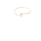 Open bracelet with two pearls, gold colour by Hikaru Pearl