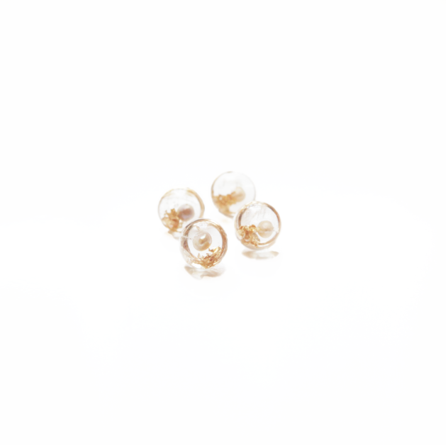 Art Resin Earring Freshwater Pearl Earring by Hikaru Pearl