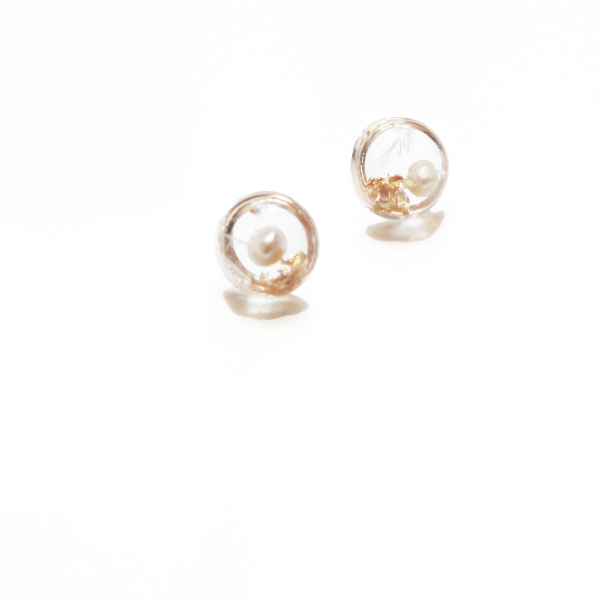 Art Resin Earring Freshwater Pearl Earring by Hikaru Pearl