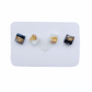 Japanese square resin earring, 14k gold filled by Hikaru Pearl