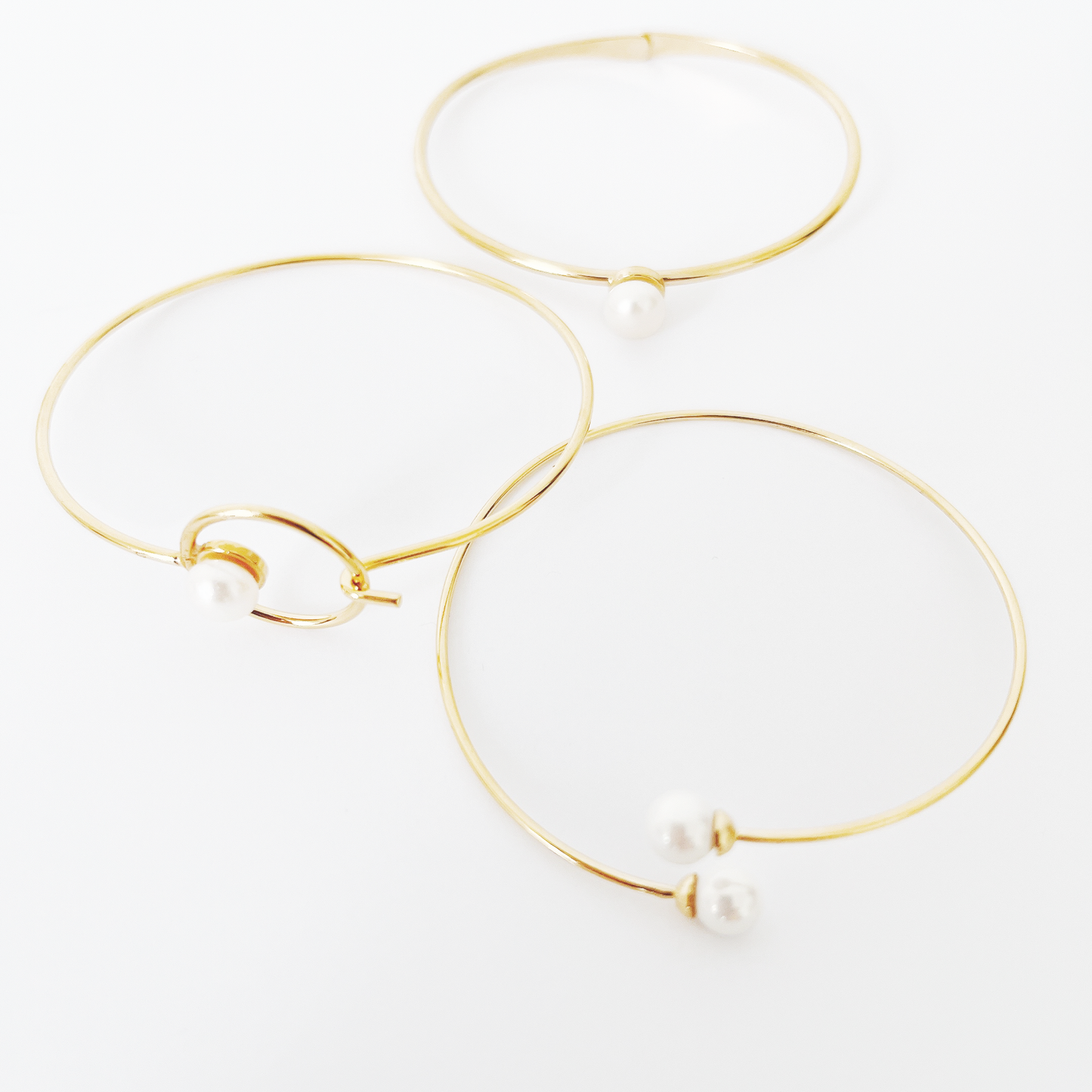 Gold Round Circle Bracelet Bracelets for Women by Hikaru Pearl