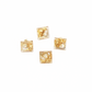 Transparent Square resin art earring with freshwater pearl and golden stones, 14k gold filled by Hikaru Pearl