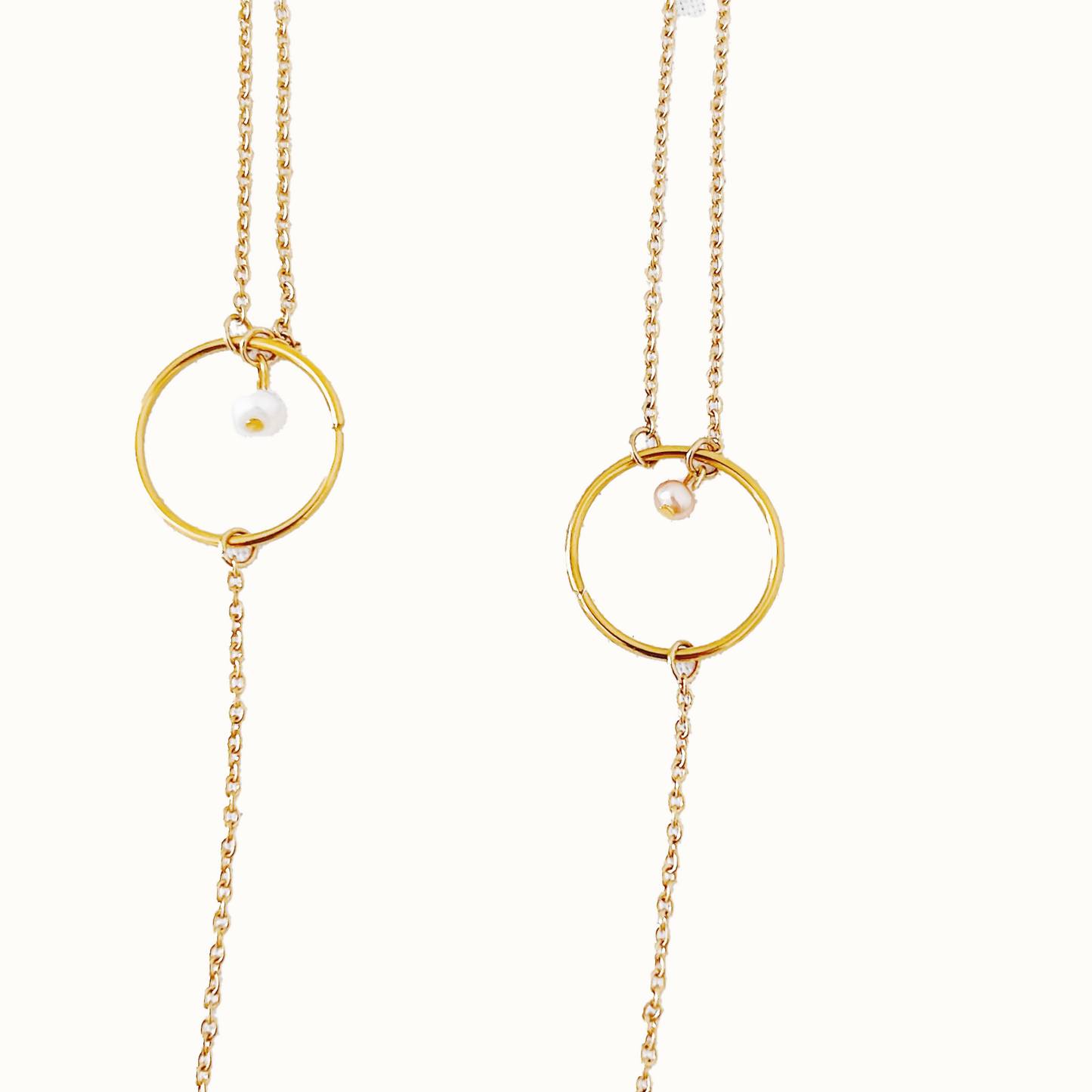 Front and Back Necklace 1 with small pearl by Hikaru Pearl