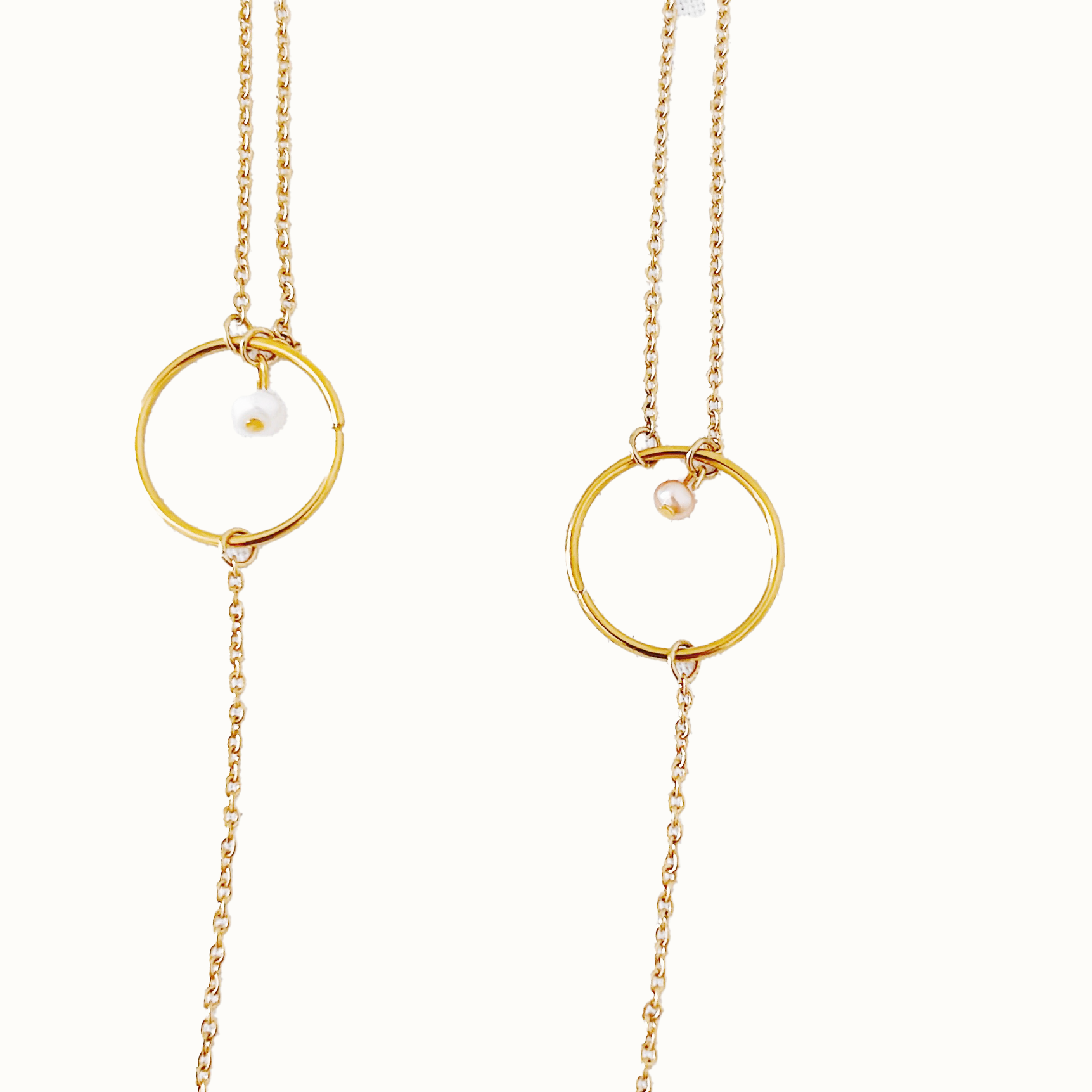 Front and Back Necklace 1 with small pearl by Hikaru Pearl