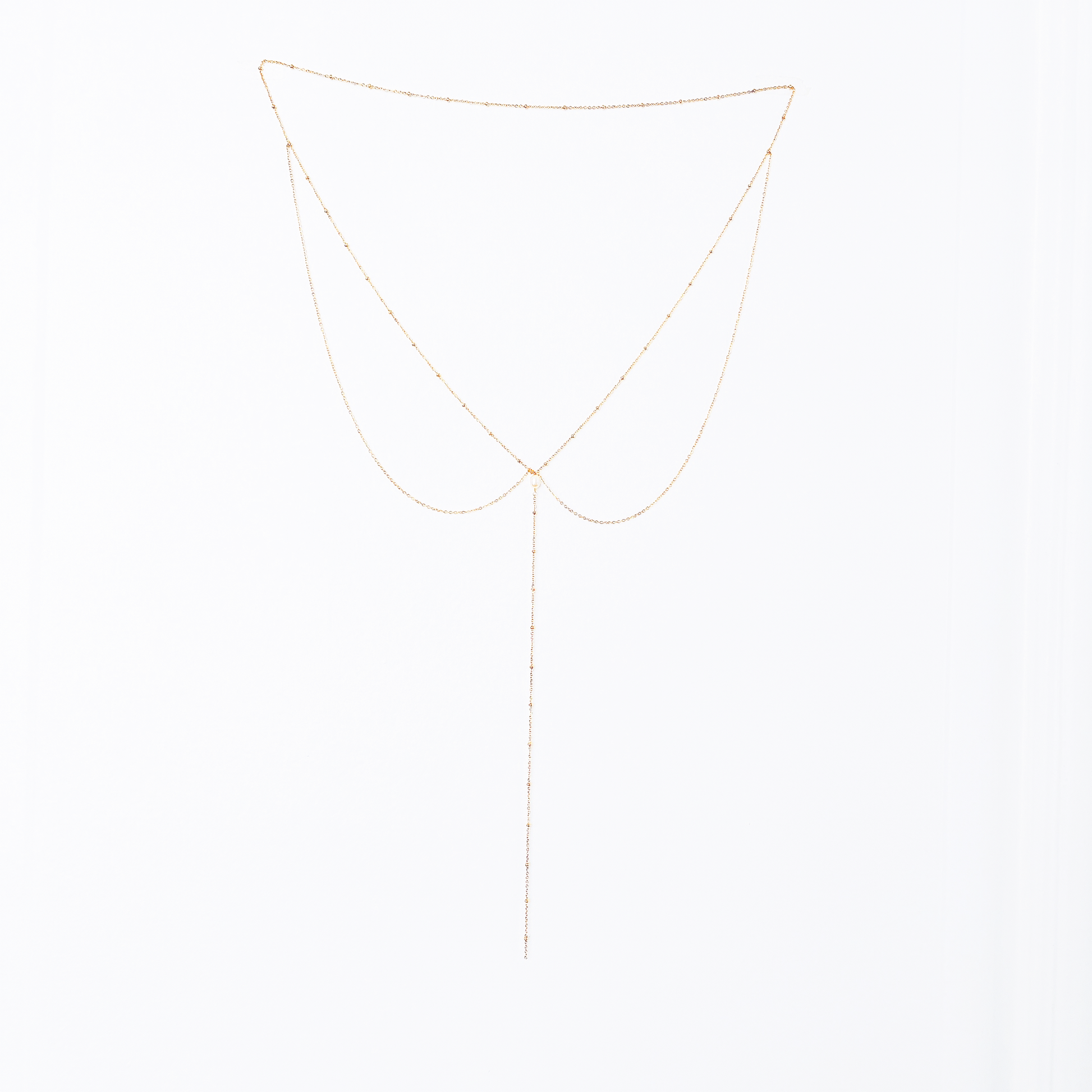 Backdrop and Front Tie Necklace Backdrop Necklace by Hikaru Pearl