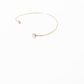 Open gold bracelet adorned with varying sizes of pearls by Hikaru Pearl