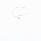 Open bracelet with two pearls, silver colour by Hikaru Pearl