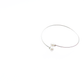 Open bracelet with two pearls, silver colour by Hikaru Pearl