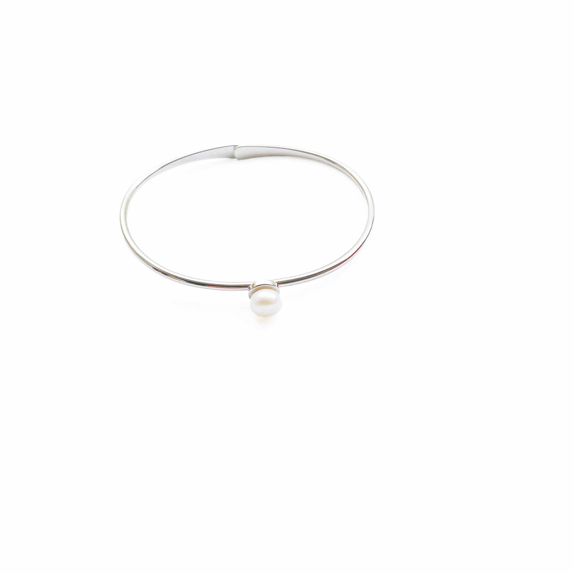 Simple minimalistic bracelet silver by Hikaru Pearl