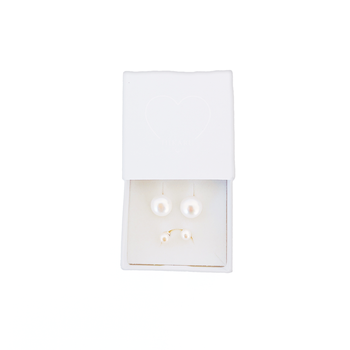 Simple pearl stud white, silver925 or 14k gold filled by Hikaru Pearl