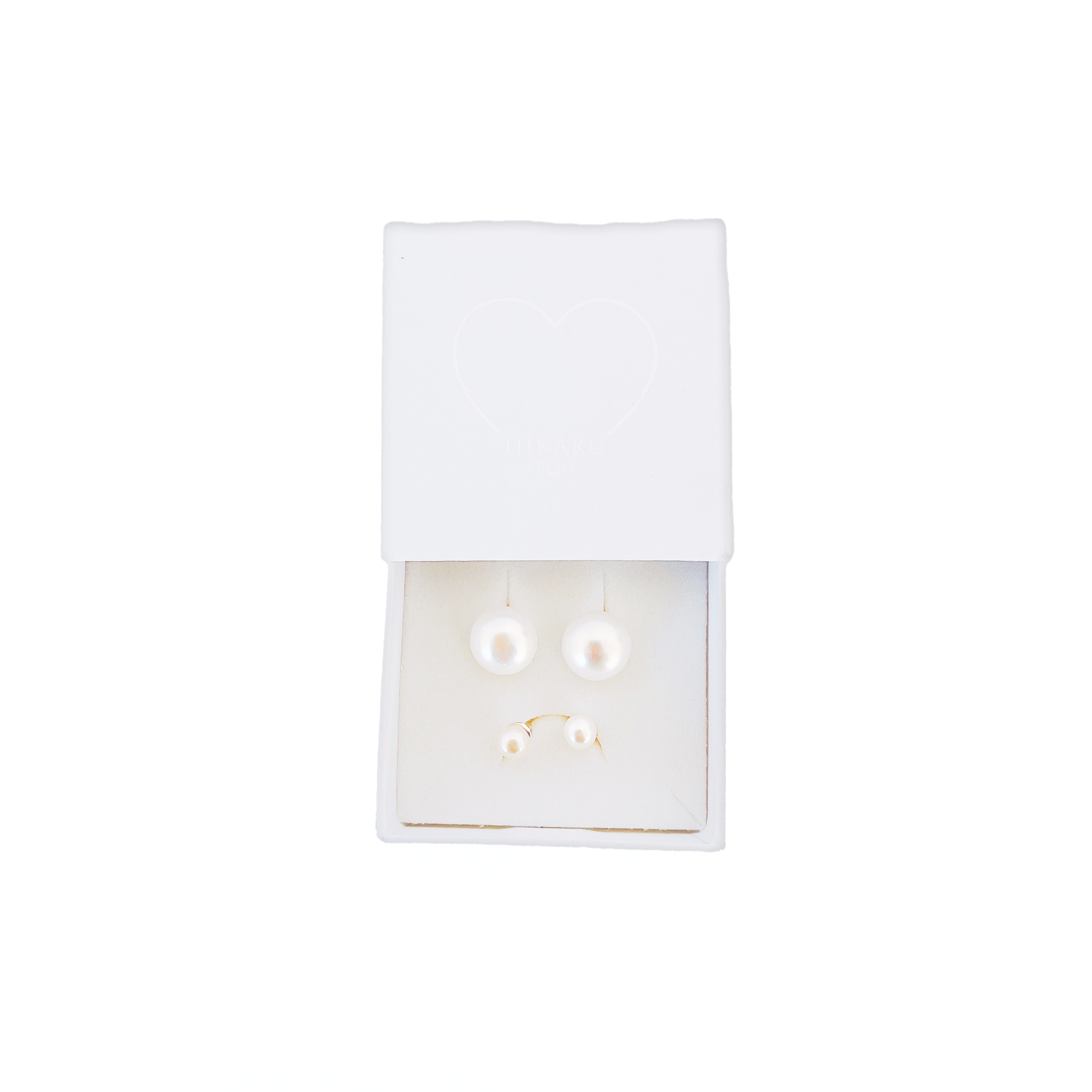 Simple pearl stud white, silver925 or 14k gold filled by Hikaru Pearl