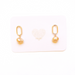 Small long Hoop Earring with pink freshwater pearl by Hikaru Pearl