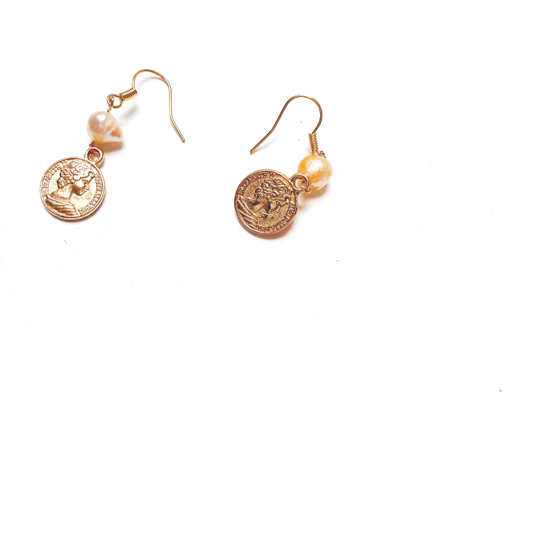 Antique coin earrings sales