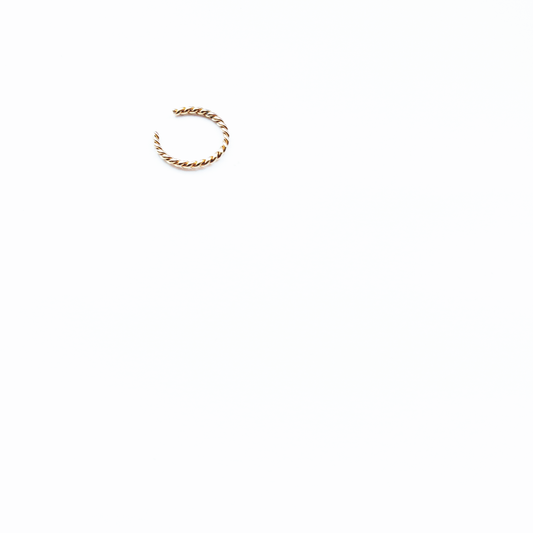 Simply golden twisted ring with pearls or without pearl by Hikaru Pearl