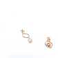 Tiny minimalistic contemporary circle earring by Hikaru Pearl