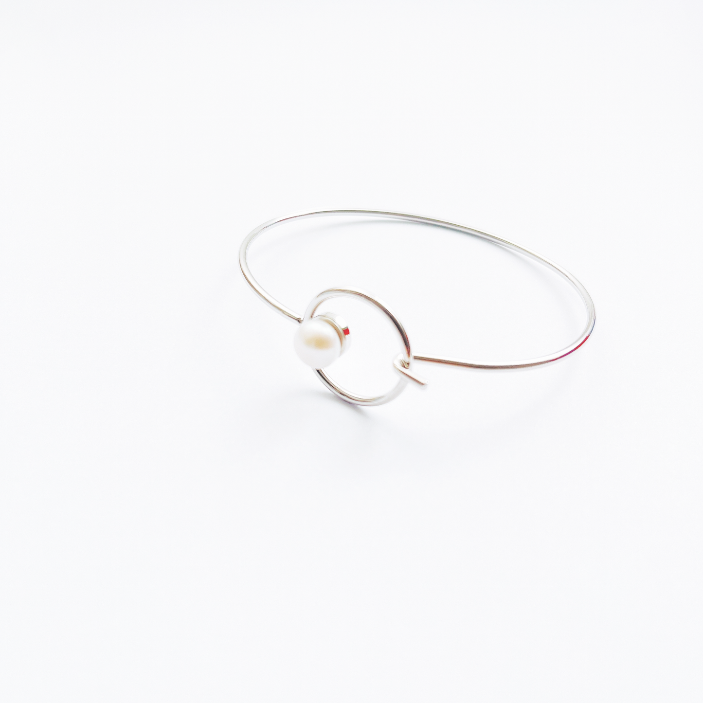 Silver Round Circle Bracelet, Bracelets for Women by Hikaru Pearl